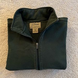 L.L. Bean Full Zip Sweatshirt. Men’s Medium. Color: Forest Green Traditional Fit